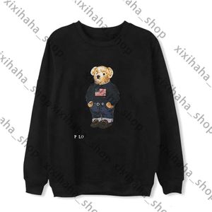 Mode bedrucktes Bären T-Shirt Herren Polos Bär T-Shirt Langarm Pullover Designer runder Nacken Männliches Ponyhemd