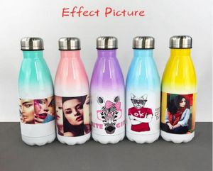 17oz Sublimation Cola Bottle with Gradient Color 500ml Stainless Steel Cola Water Bottles Double Walled Vacuum Flasks YYA508 SEA S5299167
