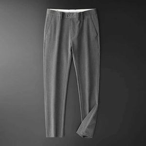Men's Pants BROWON 2024 Autumn Business Men Clothing Thick Smart Casual Solid Color Trousers Male Mid Straight Loose Plus Size 42 Pants Men Y240514