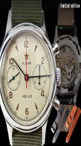 38mm Chronograph Clock Men 1963 Pilot Seagulls Movement ST1901 Clocks Men 40mm Military Sapphire Clock Mount Homme6067214