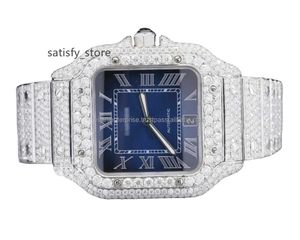 Luxury Diamond Watches Sapphire Dial Window Material VVS Clarity Moissanite Diamond Satted åtminstone marknadspris