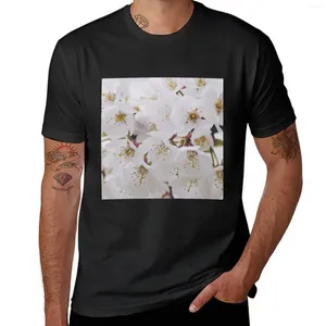 Tops cerebbe da uomo Bellissimo fiore di ciliegio bianco in t-shirt primaverile estate top animale prinfor per ragazzi maglietta da uomo grafica