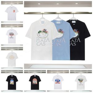 5A 2024カサブランカ新しいメンズデザイナーレジャー通気性Tシャツレタープリント服夏カジュアル半袖005