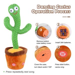 NY DANCE CACTUS TALTUS CACTUS Baby Toys Sing 120st Music Songs Recording Repeats What You Say Presents for Kids