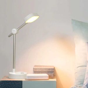 Bordslampor Kreativa LED -fällbara förvaringsdisklampor Student Learning Eye Protection Lamp USB Laddningsdiskläsningslampa