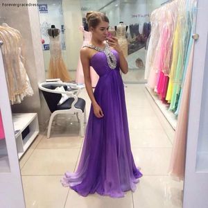 Party Dresses Est A-Line Crystal Prom Dress Sleeveless Chiffon Formal Holidays Wear Graduation Evening Gown Custom Made Plus Size