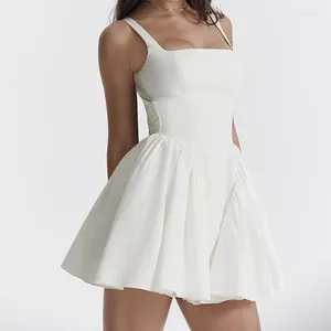 Sukienki swobodne Vintage Square Secon mini sukienka Śliczna styl krótka, chuda chuda bandaż imprez