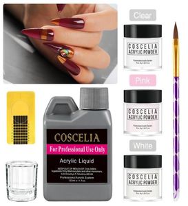 Nagelkunst -Kits Acryl -Set mit 120 ml Flüssigkeit alle für Manikürepulver Pinselversorgungen Profis Tool Kit5316576