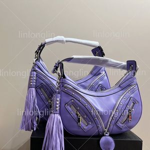 Crescent Moon Bag Frauen Luxus locomotive Bag Designer Crossbody Achselbeutel Metall Charaktere Handtaschen Geldbörse Echtes Leder 2 Sa -Umhängetaschen Einkaufstaschen Beutel Beutel