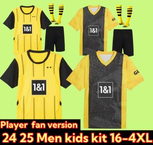 3XL 4XL 24 25 Sancho 축구 유니폼 Reus Dortmunds Westfalenstadon Special 2025 Borussia 축구 Haller 축구 셔츠 Neongelb Brandt 남자 아이들 키트에서 50 년