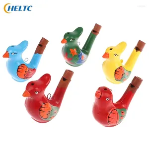 Party bevorzugt 1pcs farbige Zeichnung Wasser Vogel Pfeife für Kinder früh lernen Bildung Kinder Spielzeug Musikinstrumente Badeziel