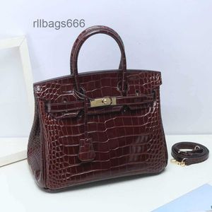 Ladies Rkinbirs große Handtasche Handtaschen Taschen Klassische meistverkaufte Schulter Krokodilleder einfache Frauen Kapazität Tixs