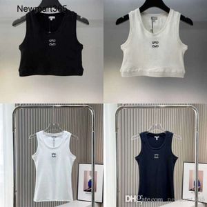 Cropped Top T Shirts Women Knits Tank Top Designer Embroidery Vest Sleeveless Breathable Knitted Pullover Sport Tops Summer Short Slim 6 Styles