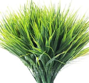 Dekorativa blommor kransar 10pack Artificial Tall Grass Plant Outdoor UV Resistant Wheat Faux Buskar Fake Plants7283155