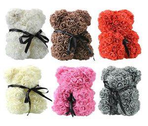 Rose Bear Artificial Flowers Roses Bear jednorożca Anniversary Christmas Valentine Gift for Girlfriend Wedding Decoration8448092