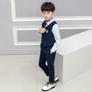 Жилетный набор в стиле академии для мальчиков (жилет + рубашка + брюки + галстук -бабочка)