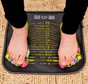 1Pc Acupuncture Cobblestone Foot Reflexology Massage Pad Walk Stone Square Foot Massager Cushion for Relax Body Pain Health Care C4482176