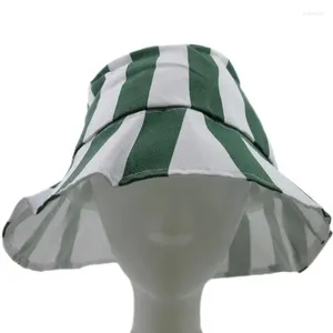 Party Supplies Anime Urahara Kisuke Hat Cosplay Unisex Dome Green White Striped Fisherman Cap Sunhat Costumes Accessories Xmas Gifts