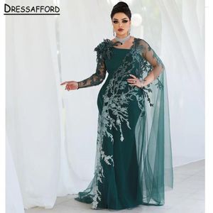 Abiti per feste abiti da sera Dubai 3D di lussuoso abito da sera con manica araba abito formale per il matrimonio