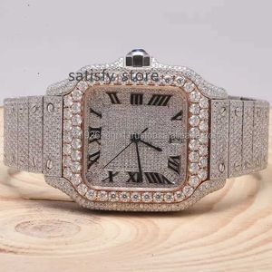 Attractive Design Iced Out Moissanite Diamond VVS Clarity Diamond Watch Available at Bulk Price