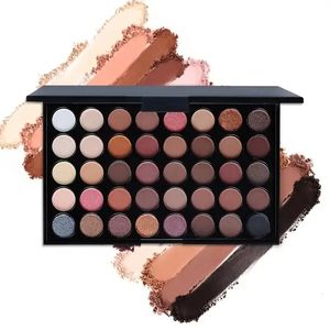 40 färger Eyeshadow Palette Womens Makeup Pigments Earth Color Waterproof Longing Matte Powder Tools 240515