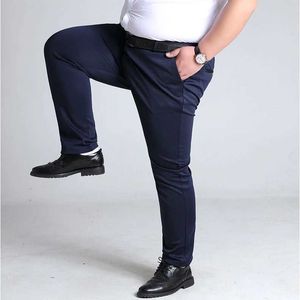 Men's Pants Mens Thick Big Formal Pants Plus Size Seluar Slack Lelaki Elastic Men Business Casual Long Pant Flexible Trousers Y240514