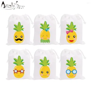 Present Wrap Cartoon Pineapple Theme Party Bags Candy Fruits Decorations Baby Shower Event Birthday Container Supplies