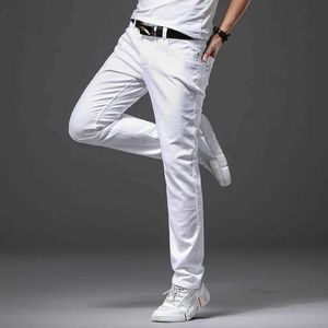 Calças masculinas para quatro estações Seasons confortáveis jeans de jeans de jeans casual estilo clássico slim calças masculinas Marca avançada calças Y240514