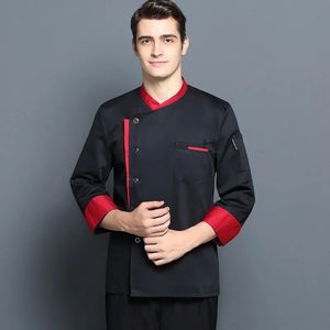 Fashionable Long Sleeve Workshop Uniform för Chefs Restaurant El and Catering Personal på hösten och vintern 240513