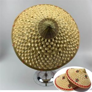 Hats Vietnam Japan Fisherman Sun Hat Cone Handmade Weave Straw Hat Visor Garden Farmer Cap Dance Props Cone Sunshade Hat 220527