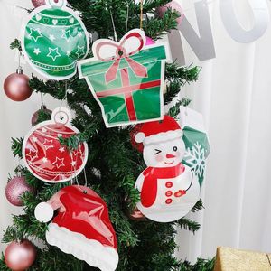Gift Wrap 10/1Pcs Christmas Tree Pendant Food Packaging Bag Cartoon Candy Biscuit Sealing Plastic Festive Party Decor