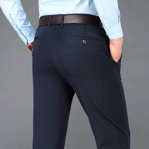 Męskie spodnie męskie Spodnie Busa Casual Spods Spring Summer Elastyczne spodnie biurowe Szybkie spodnie Szybkie suche spodnie oddychające wygodne Y240514