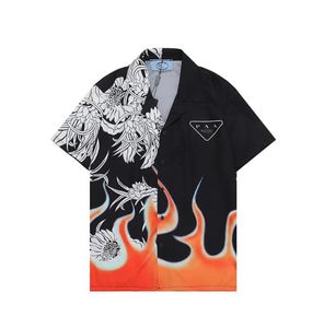 Camisas de grife masculinas camisas de manga curta de verão moda moda triangle invertida póos soltos estilo praia tshirts respiráveis tees top roupas multi estilos#392