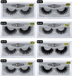 20 стилей 3D Mink Esheseses Ente Lash Extension Сексуальные ложные ресницы Натуральные густые поддельные ресницы для полной полосы грудинки для глаз Beaut1343340