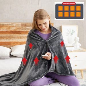 Blankets USB Washable Cold-proof And Constant-warming Blanket Sleep Cover Charging Electric Warm Heating Shawl Office Quilt