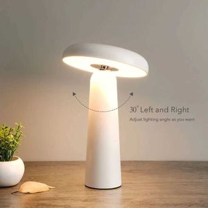 Table Lamps Shaking Head LED Charging Like Mushroom Table Lamp European Simple USB Desk Lamp Bedroom Hotel Bedside Decorative Night Lamp