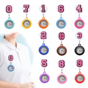 Andra klockor rosa nummer klippficka sjuksköterska för kvinnor titta på brosch fob sjukhus medicinsk klocka gåvor utdragbar student droppleverans ot0nv