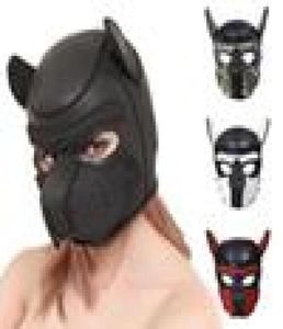 Party Masks Halloween Sexy Cosplay Puppy Mask Dog Full Head Prop wyściełana gumowa gra dla masquerade137755869322332