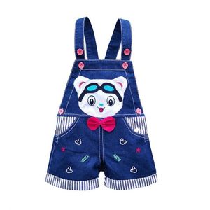 Overalls 6m-3t Jungen und Mädchen Jeans Full Set Shorts Baby Childrens Cowboy Overall Giraffe Jumpsuit Sommer Kinderkleidung D240515