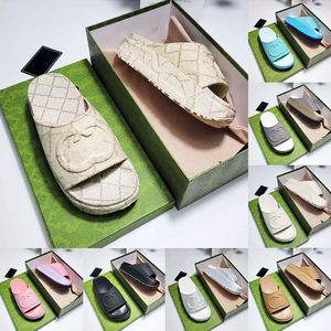 Luxury Slippers Slide Brand Designers Women Ladies Hollow Platform Sandals Women's With Lnterlocking G Slide Sandal Lovely Sunny Beach Woman Shoes Room Slippers