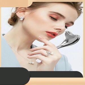 Party Favor Ice Globes Spoon Massager Rostfritt stål hudvårdsverktyg Ansiktsmassage Stick för ansiktsrullbehandling