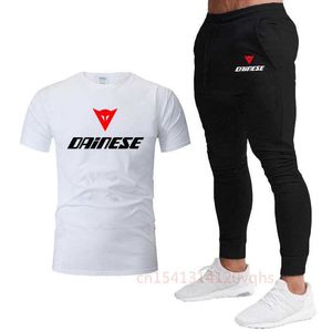 DAINE Racing suit2020 New Mens and Womens Fashion Brand Printed Cotton Short Sleeve T-shirt Mens Pants Sports SetWCE7
