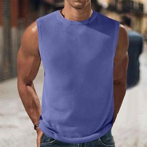 Men's Tank Tops Summer Sleeveless Vests Mens Muscle Gym Undershirts Workout Bodybuilding Fitness Tee Shirt Man 2024