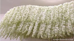 24 cores Wisteria de flor de seda artificial 34cm Orquídea rattan home jardim parede pendurada flores videira de videira Party de natal w1121586