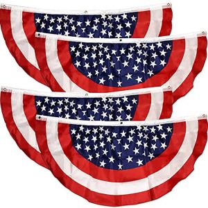 45x90cm fan-formade flaggor Patriotiska bunting banner American Flag Stars and Stripes USA 4 juli 4 r Memorial Day ands Independence Days utomhusdekorationer