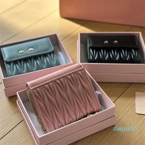 Mimu Designer Wallet Letter Cardholder Ladies Coin Purses Flap Leather Card Holder For Women Plain Luxury Bag