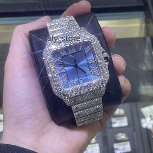 China Factory Watch Hip Hop Custom Hip Hop Moissanite Watch högkvalitativ Hip Hop Jewelry Diamond Watch som gåva