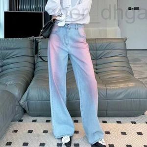 Kvinnors jeans designer 2024 c varumärke sprring ny ankomst kvinnor mode rosa hög midja långt rakt ben odefinierade mjuka byxor ropamujer föregående jean sn6v