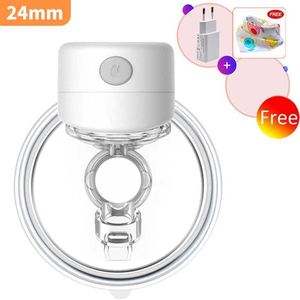 BreastPumps Ny bärbar elektrisk bröstpump tyst och bärbar automatisk mjölkmaskin LED Display Skärm USB laddningshand BPA gratis Q240514