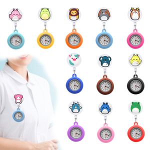 Fest Favor Cute Pig Clip Pocket Watches Titta på sjuksköterskor Badge Accessories Brosch Fob Lapel Clip-On Hanging Nurses Drop Delivery Otjbk